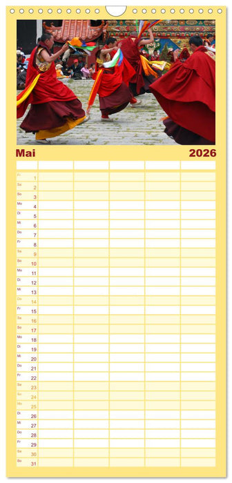 Tibet bewegt (CALVENDO Familienplaner 2026)