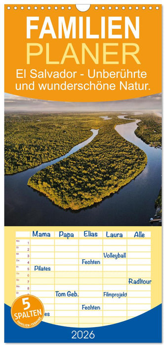 El Salvador - Unberührte und wunderschöne Natur. (CALVENDO Familienplaner 2026)