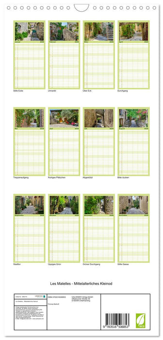 Les Matelles - Mittelalterliches Kleinod (CALVENDO Familienplaner 2026)