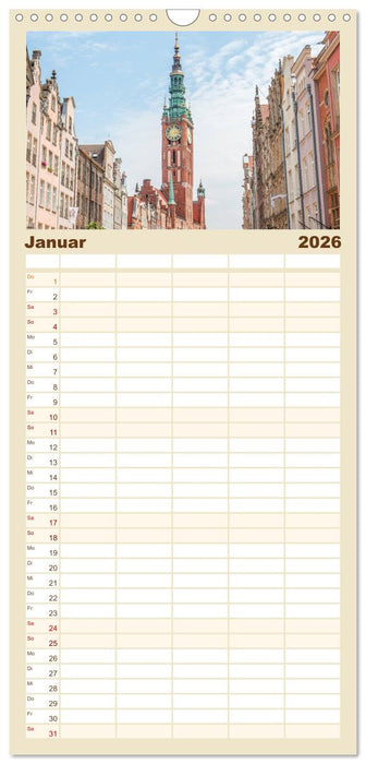 Danzig - Polnische Hansestadt (CALVENDO Familienplaner 2026)