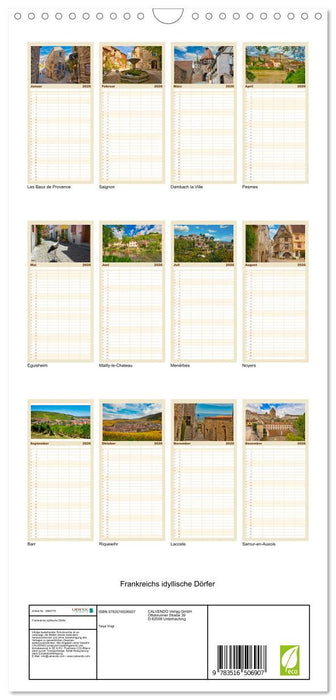Frankreichs idyllische Dörfer (CALVENDO Familienplaner 2026)