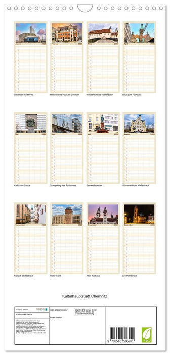 Kulturhauptstadt Chemnitz (CALVENDO Familienplaner 2026)