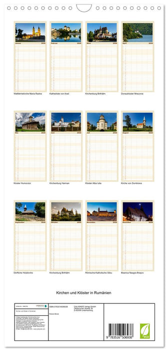 Kirchen und Klöster in Rumänien (CALVENDO Familienplaner 2026)