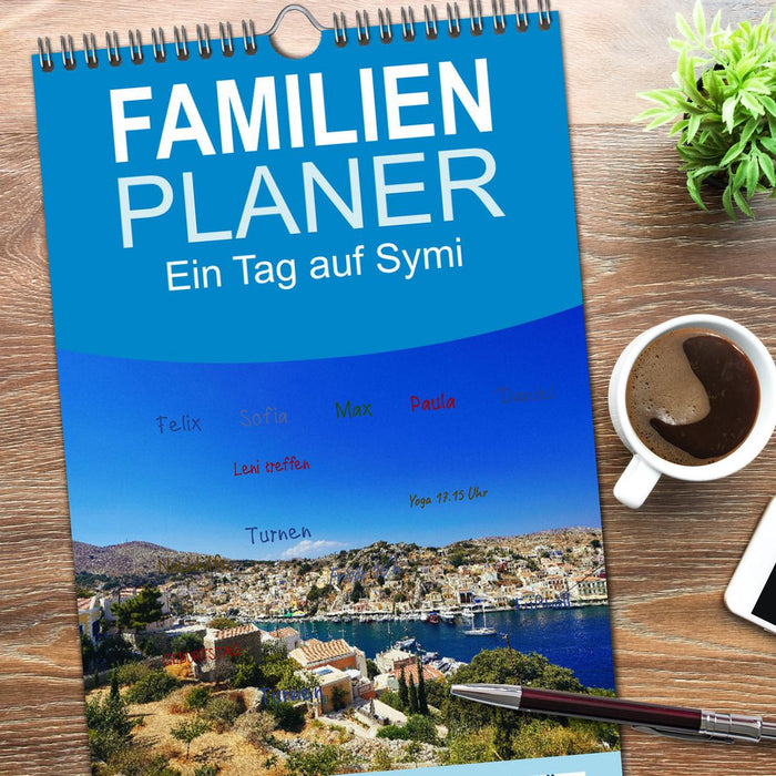 Ein Tag auf Symi (CALVENDO Familienplaner 2026)