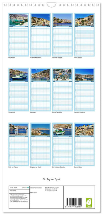 Ein Tag auf Symi (CALVENDO Familienplaner 2026)
