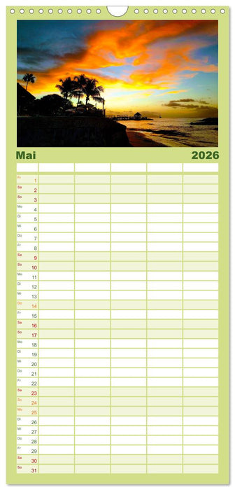 In Gedanken auf den Seychellen (CALVENDO Familienplaner 2026)
