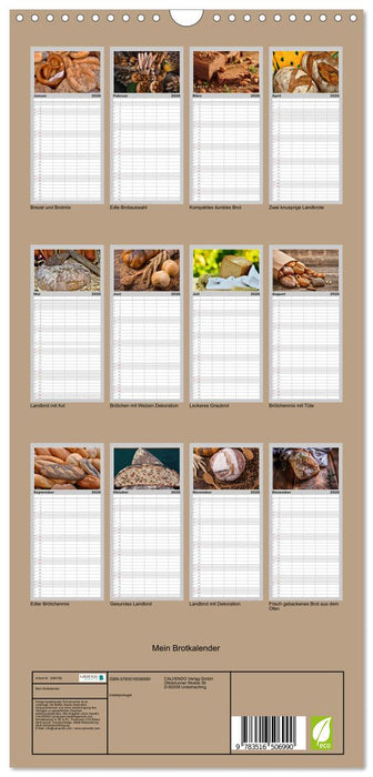 Mein Brotkalender (CALVENDO Familienplaner 2026)