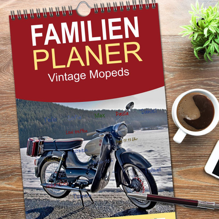 Vintage Mopeds (CALVENDO Familienplaner 2026)