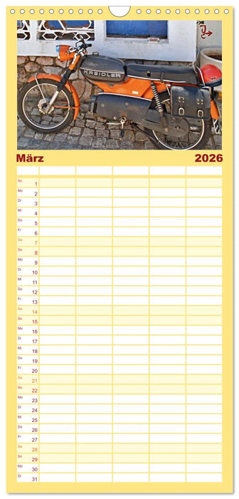 Vintage Mopeds (CALVENDO Familienplaner 2026)