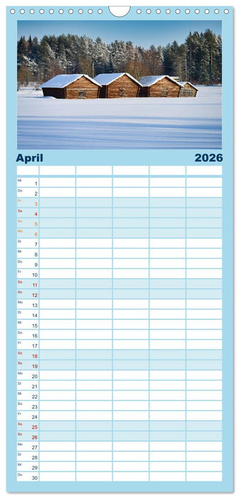 Lulea - Wintertraum in Schwedisch Lappland (CALVENDO Familienplaner 2026)