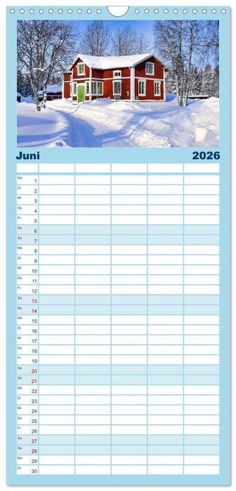 Lulea - Wintertraum in Schwedisch Lappland (CALVENDO Familienplaner 2026)