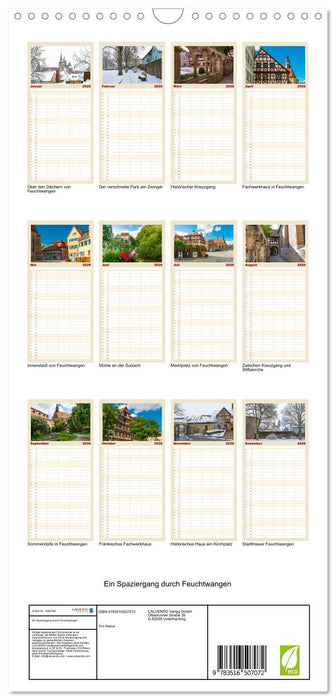 Ein Spaziergang durch Feuchtwangen (CALVENDO Familienplaner 2026)