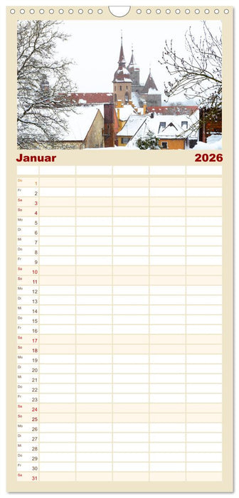 Ein Spaziergang durch Feuchtwangen (CALVENDO Familienplaner 2026)