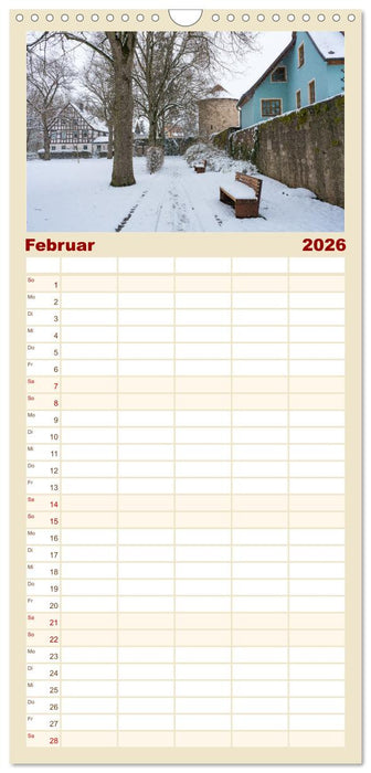 Ein Spaziergang durch Feuchtwangen (CALVENDO Familienplaner 2026)