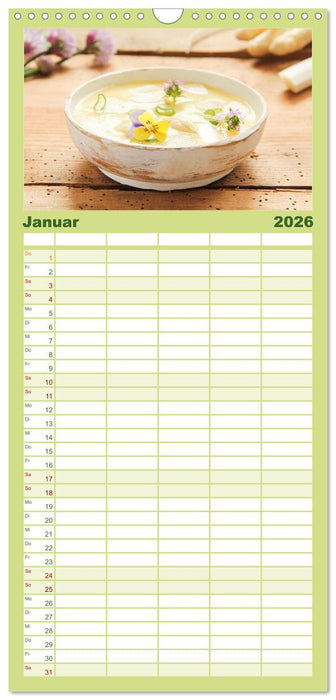 Köstlicher Spargel (CALVENDO Familienplaner 2026)