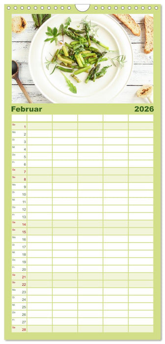 Köstlicher Spargel (CALVENDO Familienplaner 2026)