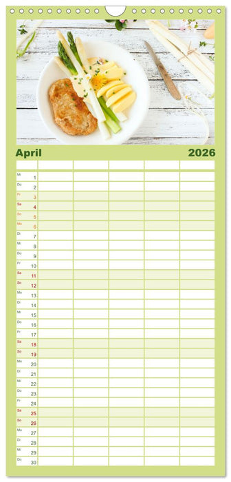 Köstlicher Spargel (CALVENDO Familienplaner 2026)