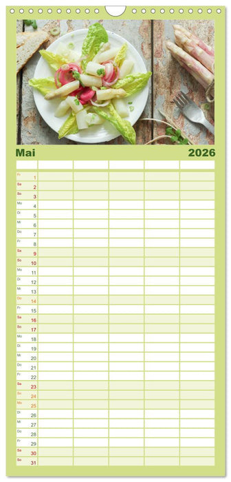 Köstlicher Spargel (CALVENDO Familienplaner 2026)