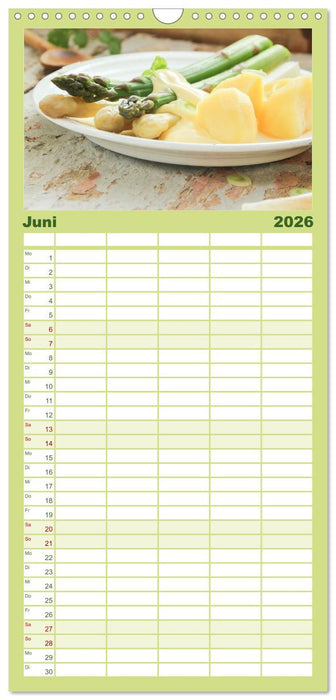 Köstlicher Spargel (CALVENDO Familienplaner 2026)