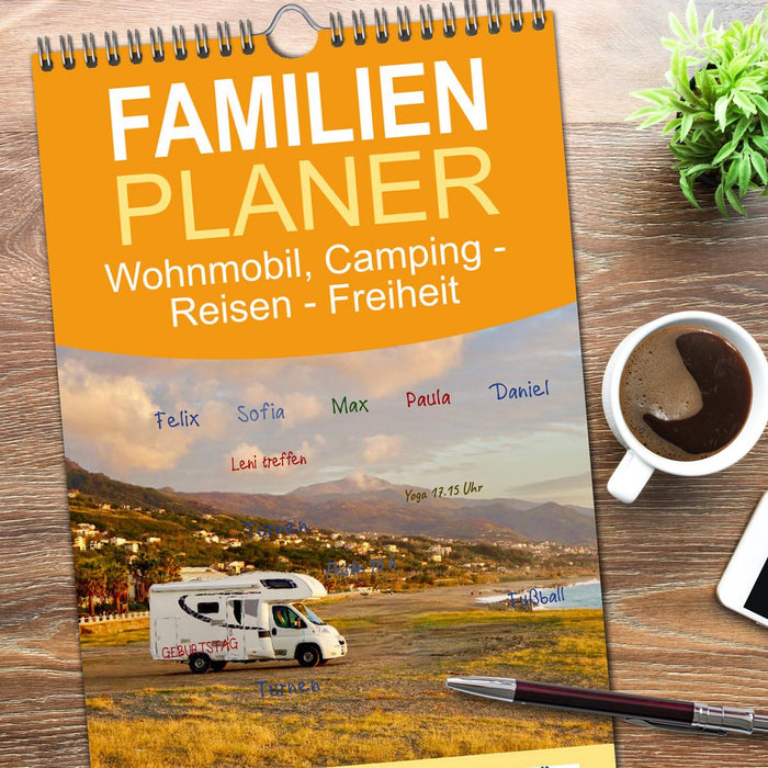 Wohnmobil, Camping - Reisen - Freiheit (CALVENDO Familienplaner 2026)