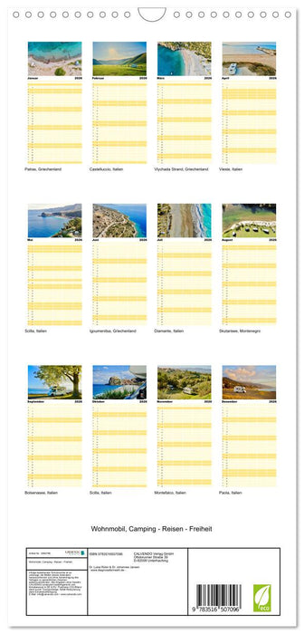 Wohnmobil, Camping - Reisen - Freiheit (CALVENDO Familienplaner 2026)