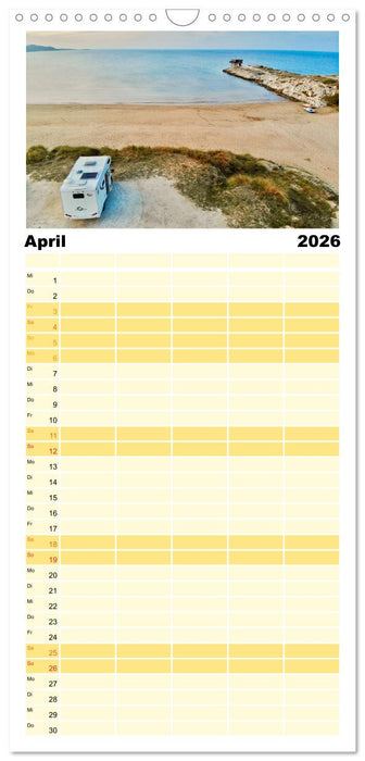 Wohnmobil, Camping - Reisen - Freiheit (CALVENDO Familienplaner 2026)