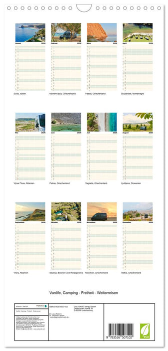 Vanlife, Camping - Freiheit - Weiterreisen (CALVENDO Familienplaner 2026)