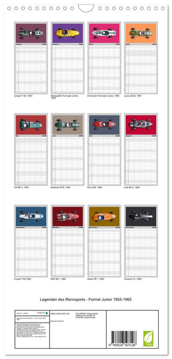 Legenden des Rennsports - Formel Junior 1955-1965 (CALVENDO Familienplaner 2026)