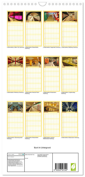 Bunt im Untergrund (CALVENDO Familienplaner 2026)
