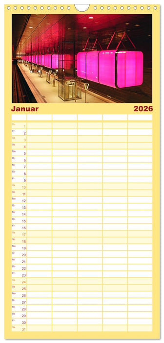 Bunt im Untergrund (CALVENDO Familienplaner 2026)