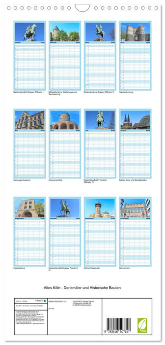 Altes Köln - Denkmäler und Historische Bauten (CALVENDO Familienplaner 2026)