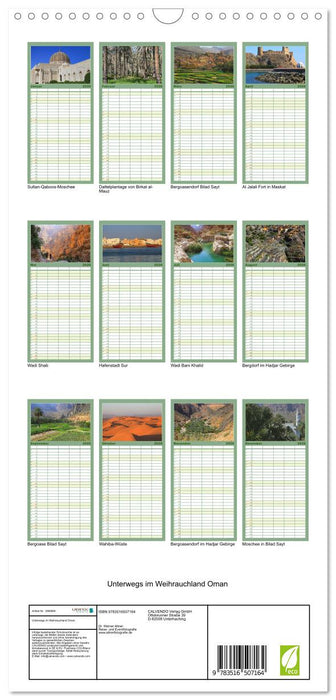 Unterwegs im Weihrauchland Oman (CALVENDO Familienplaner 2026)