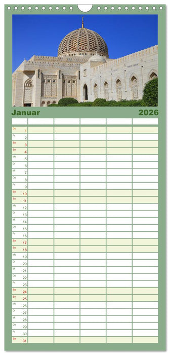 Unterwegs im Weihrauchland Oman (CALVENDO Familienplaner 2026)