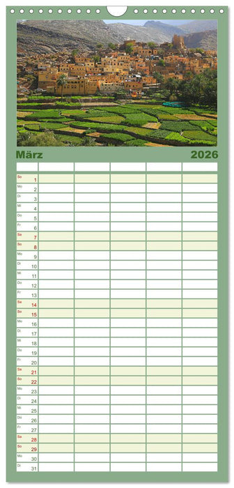 Unterwegs im Weihrauchland Oman (CALVENDO Familienplaner 2026)