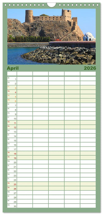 Unterwegs im Weihrauchland Oman (CALVENDO Familienplaner 2026)