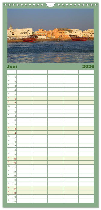 Unterwegs im Weihrauchland Oman (CALVENDO Familienplaner 2026)