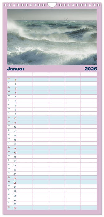 Wellen Konzert (CALVENDO Familienplaner 2026)