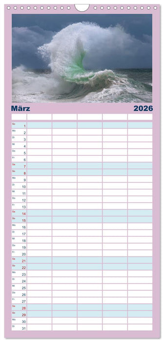 Wellen Konzert (CALVENDO Familienplaner 2026)