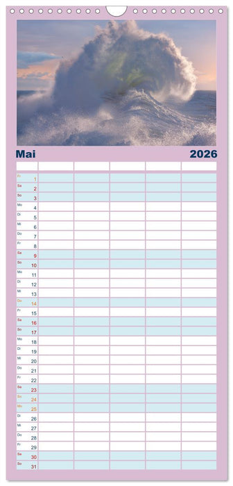 Wellen Konzert (CALVENDO Familienplaner 2026)