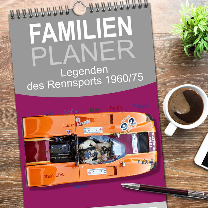 Legenden des Rennsports Historic Sports Cars 1960-1975 (CALVENDO Familienplaner 2026)