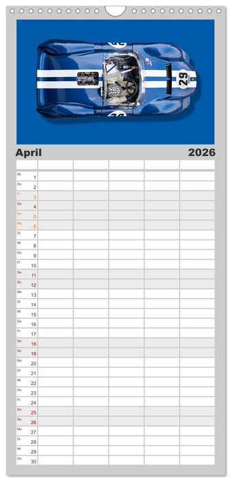 Legenden des Rennsports Historic Sports Cars 1960-1975 (CALVENDO Familienplaner 2026)