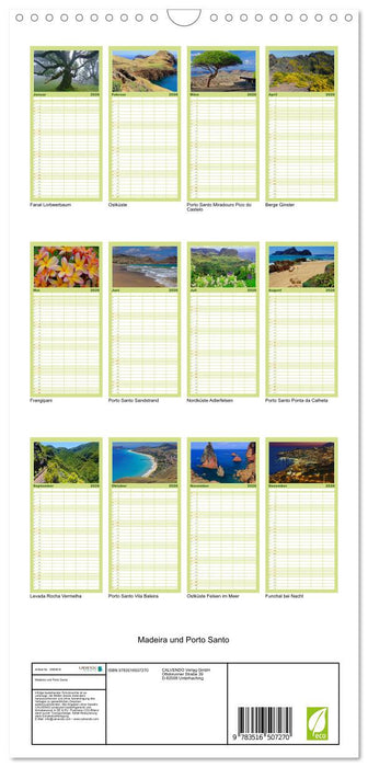Madeira und Porto Santo (CALVENDO Familienplaner 2026)