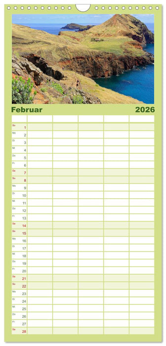 Madeira und Porto Santo (CALVENDO Familienplaner 2026)