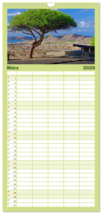 Madeira und Porto Santo (CALVENDO Familienplaner 2026)