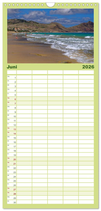 Madeira und Porto Santo (CALVENDO Familienplaner 2026)