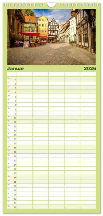 Ein Blick auf Quedlinburg (CALVENDO Familienplaner 2026)