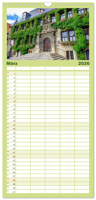 Ein Blick auf Quedlinburg (CALVENDO Familienplaner 2026)
