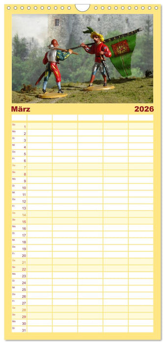 Landsknechte und Ritter im Modell (CALVENDO Familienplaner 2026)