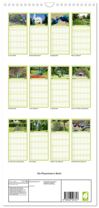 Die Pfaueninsel in Berlin (CALVENDO Familienplaner 2026)