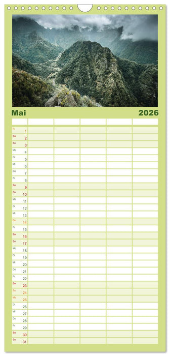 Madeira - Paradies im Atlantik (CALVENDO Familienplaner 2026)